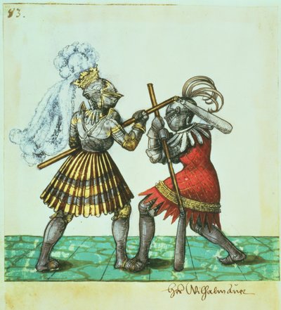 Emperor Maximilian I of Germany Engaged in Man-to-Man Combat by German School